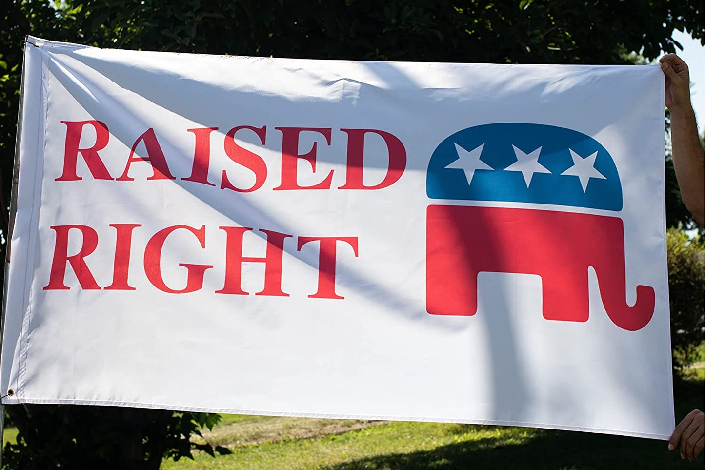Raised Right Conservative 3'x5' Republican Flag | Large Indoor/Outdoor Flag for Proud Republicans - LiberTee Shirts