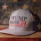 Trump DeSantis 2024 American Flag Back Mesh Trucker Hat - 2 Hats