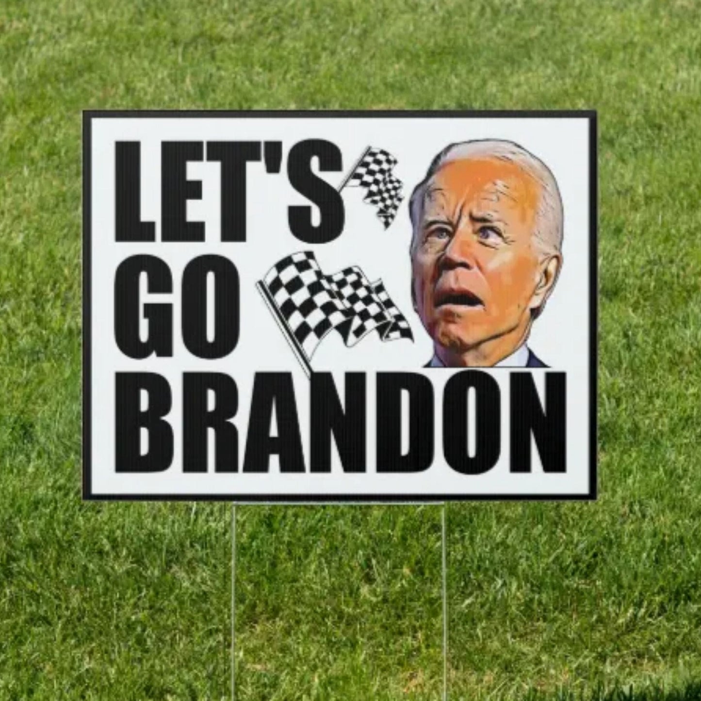 Let's Go Brandon Yard Sign - 2 Pieces