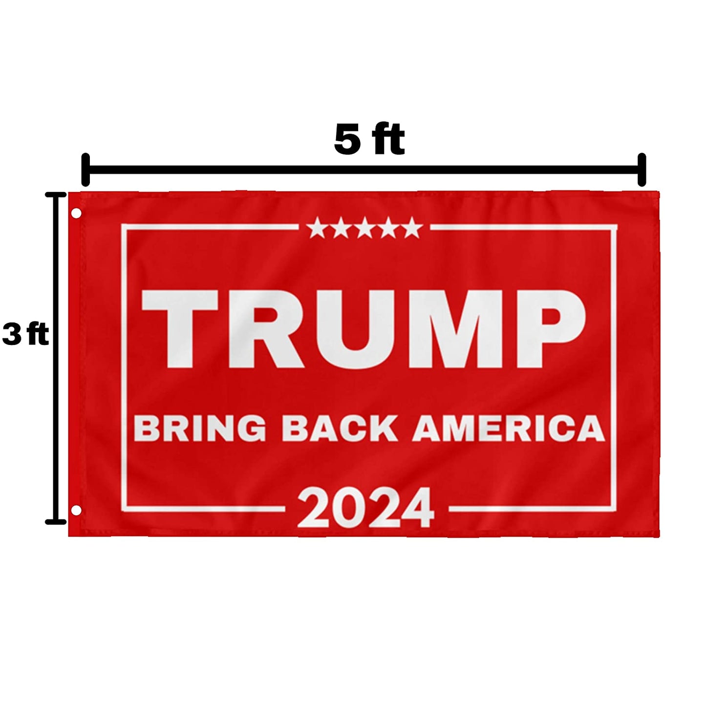 Trump 2024 Flag Bring Back America Red 3x5ft Flag for Donald Trump '24 Save America Supporters