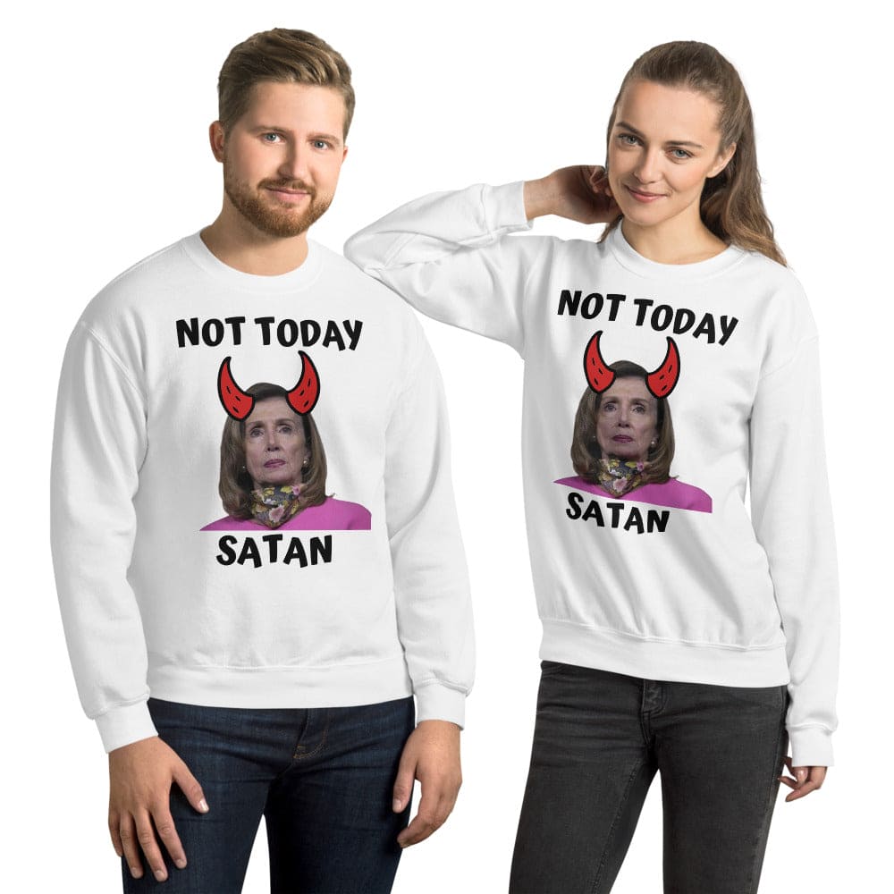 Not Today Satan - Pelosi Ugly Christmas Sweater - LiberTee Shirts