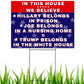 Hillary for Prison - Biden For Nursing Home - Pro Trump 18"x12" Double-Sided Yard Sign - 2 PIECES - LiberTee Shirts