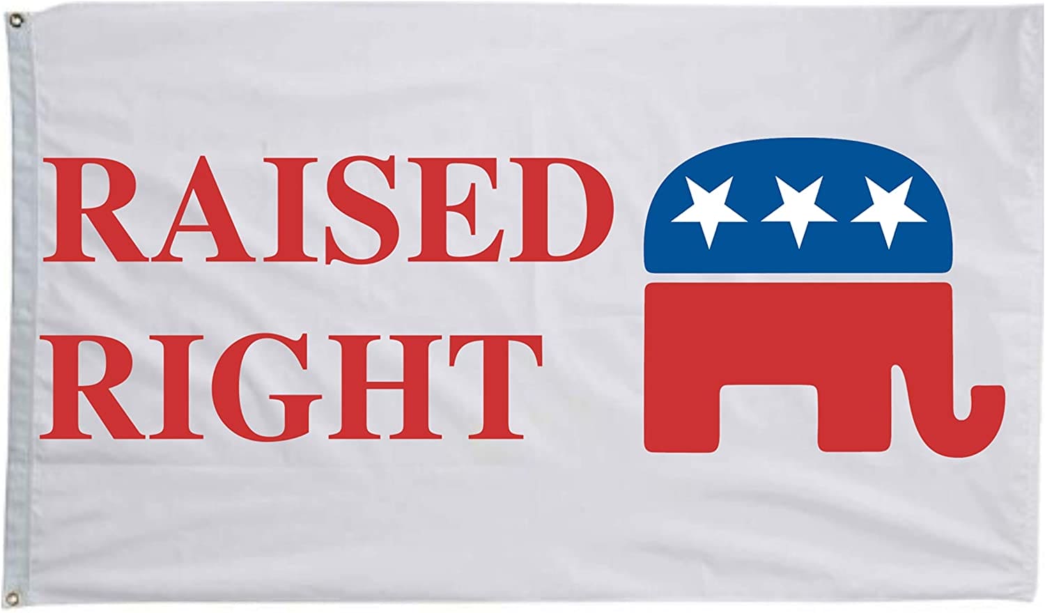 Raised Right Conservative 3'x5' Republican Flag | Large Indoor/Outdoor Flag for Proud Republicans - LiberTee Shirts