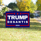 Trump Desantis 2024 Yard Sign | Donald Trump and Ron Desantis 18" x 12" Lawn Sign with Metal Stake - 2 Flags - LiberTee Shirts