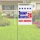 Trump and Desantis '24 Save America Garden Flag | 12"x18" Donald Trump Ron Desantis 2024 Yard Sign - LiberTee Shirts