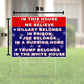Hillary for Prison - Biden For Nursing Home - Pro Trump 18"x12" Double-Sided Yard Sign - 2 PIECES - LiberTee Shirts