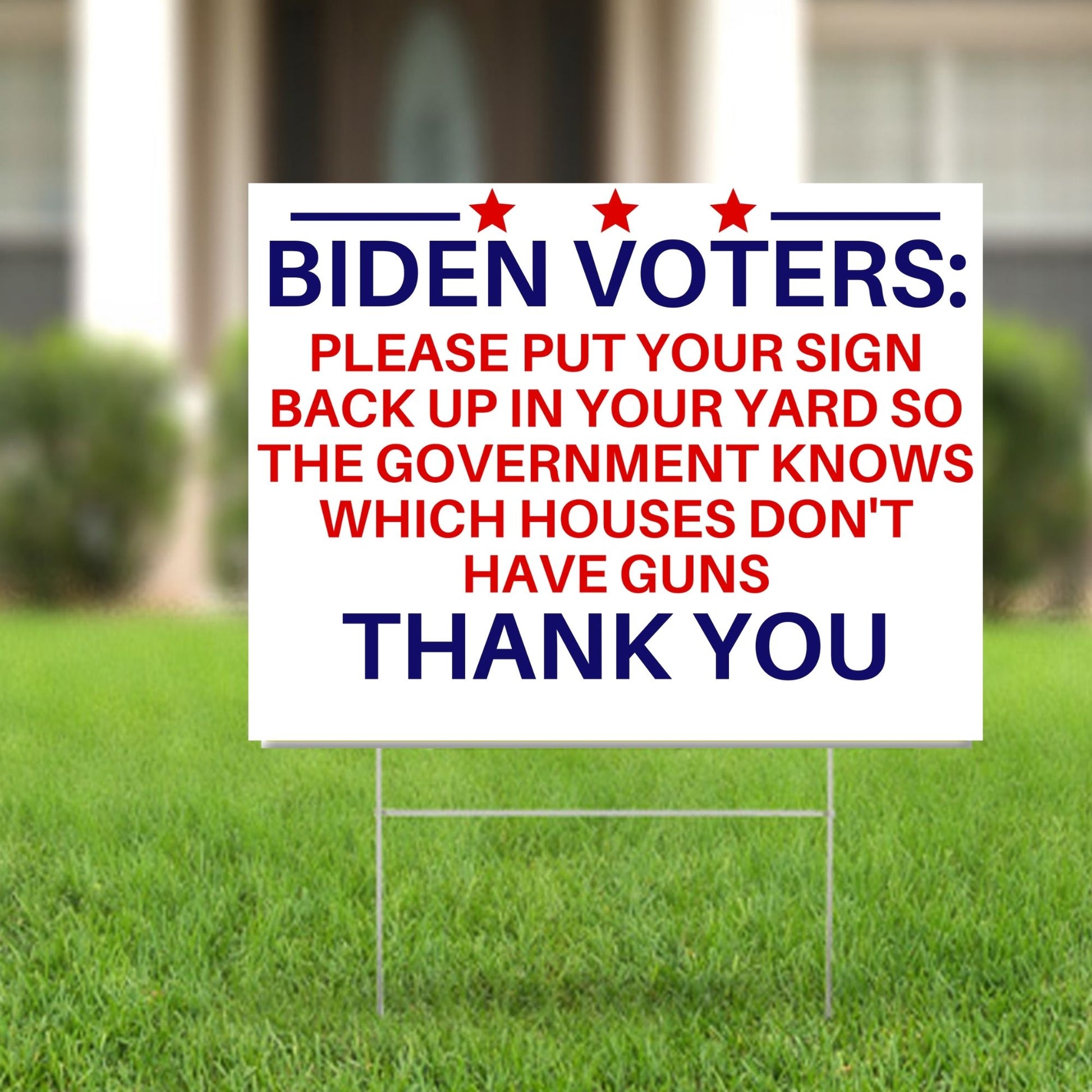 Anti Biden Pro 2nd Amendment 18"x12" Double-Sided Yard Sign - LiberTee Shirts