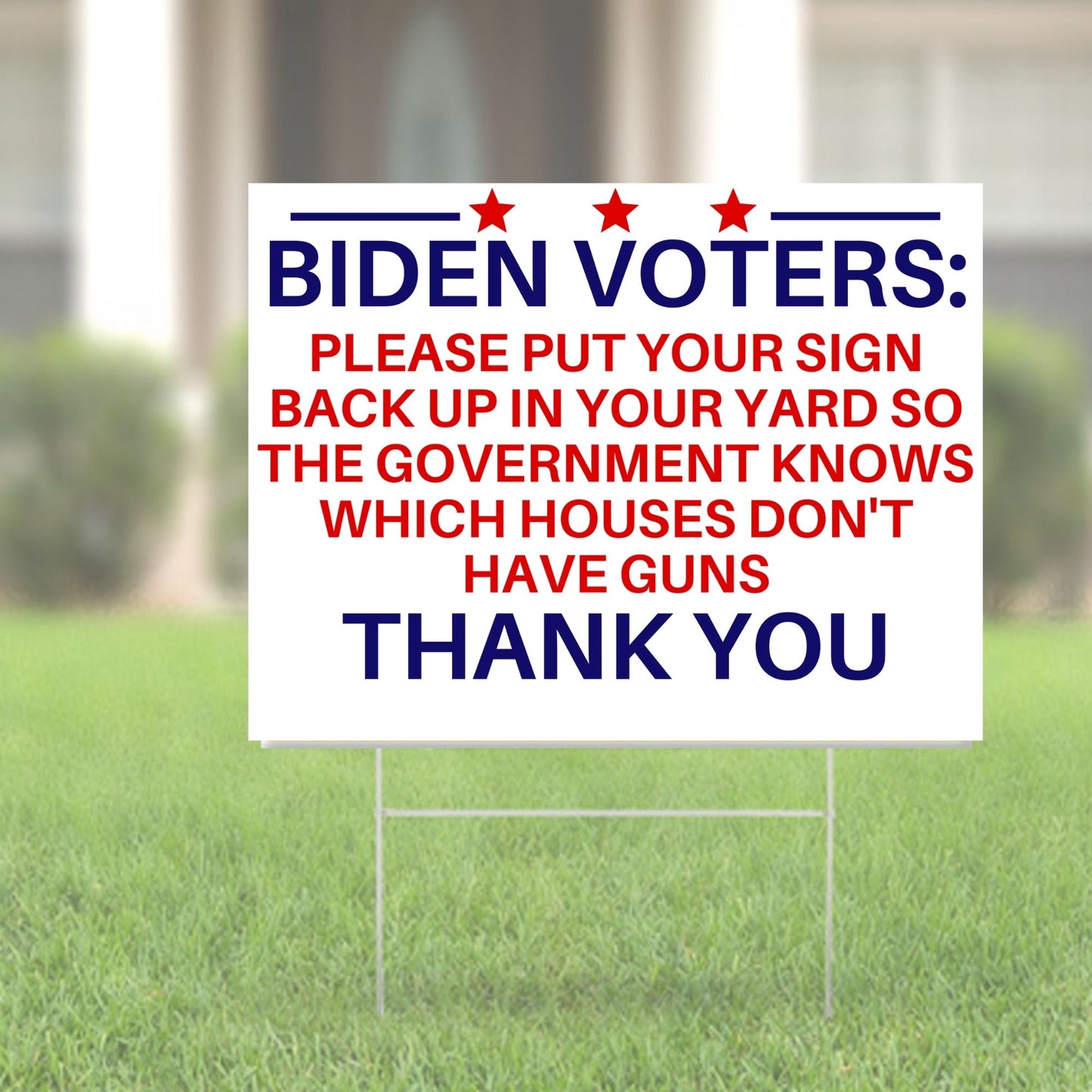 Anti Biden Pro 2nd Amendment 18"x12" Double-Sided Yard Sign - LiberTee Shirts