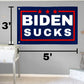 Joe Biden Sucks Wall Flag | Funny Anti Biden 3x5 ft Single-Sided Banner with Grommets | Great Gift Idea for Trump Supporter Republicans - LiberTee Shirts