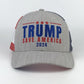 Trump 2024 Save America American Flag Mesh Trucker Hat - 2 Hats - LiberTee Shirts