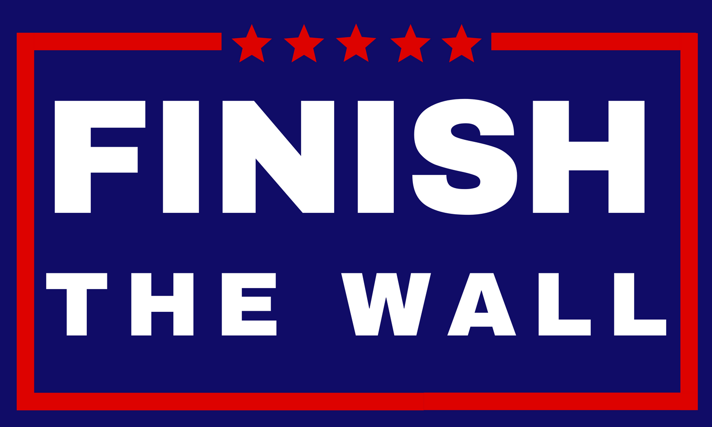 Finish the Wall 3x5 ft Flag with Grommets for Anti-Biden and Trump Supporters | Border Crisis F Biden Banner - LiberTee Shirts