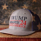 Trump DeSantis 2024 American Flag Back Mesh Trucker Hat - 2 Hats - LiberTee Shirts