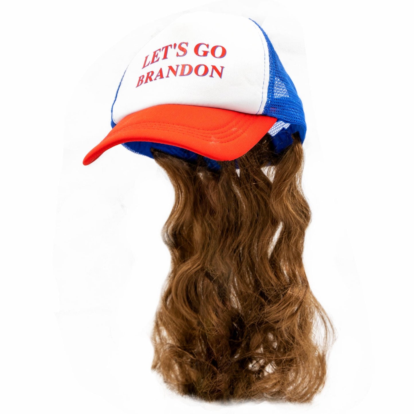 Let’s Go Brandon USA Hat with Mullet Wig - LiberTee Shirts