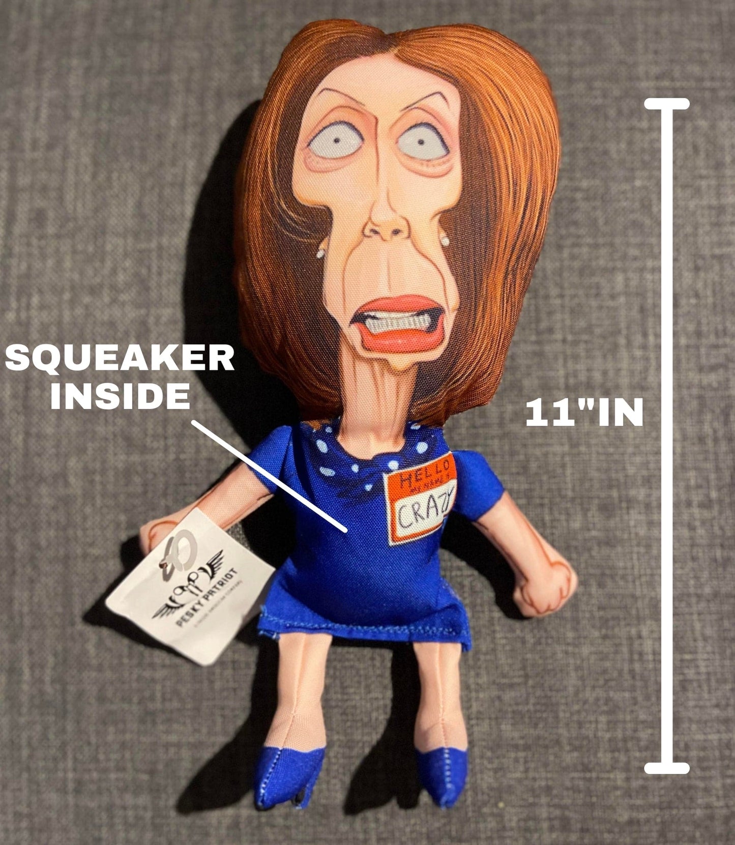 Crazy Nancy Pelosi Dog Chew Toy - LiberTee Shirts
