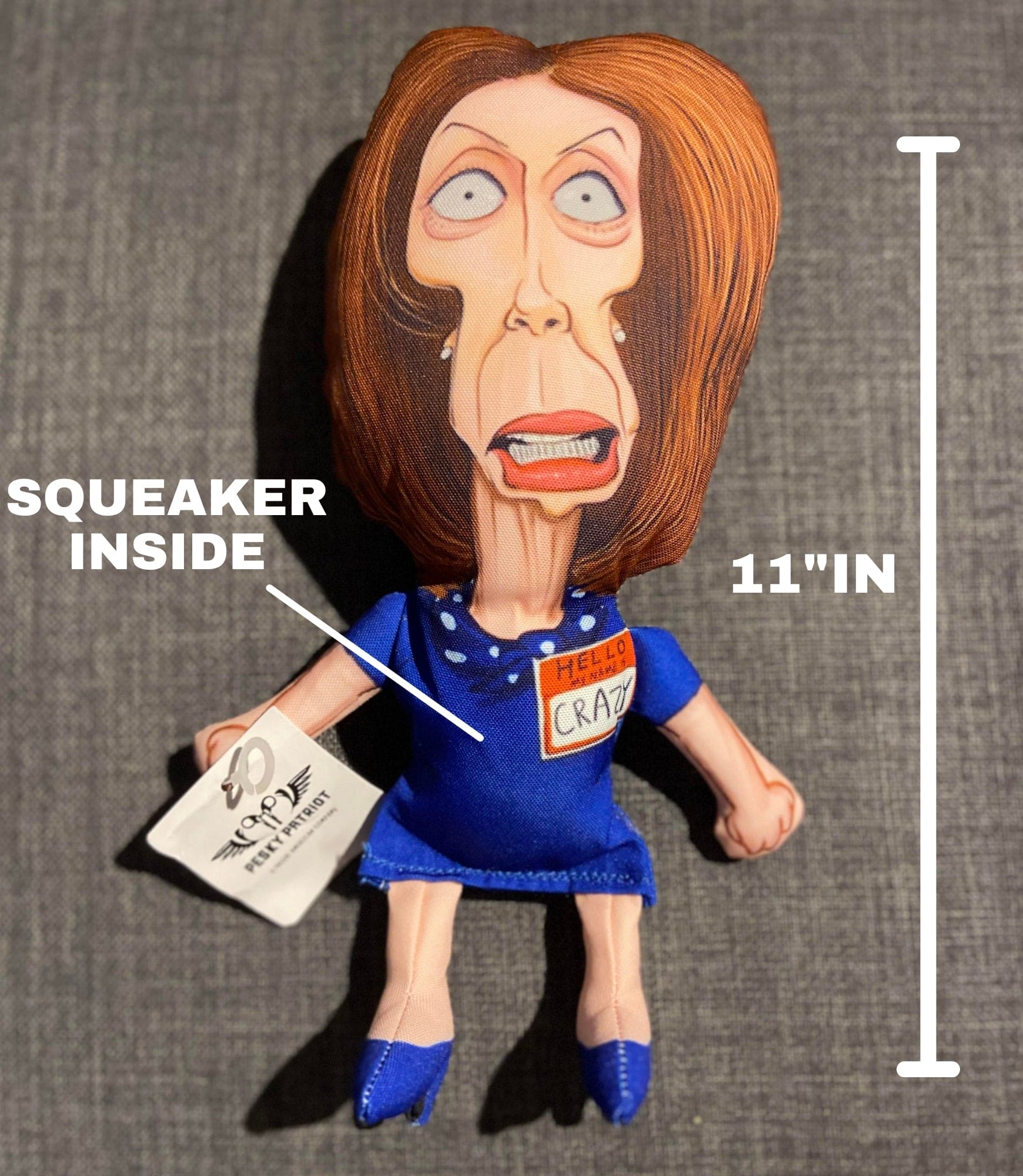 Crazy Nancy Pelosi Dog Chew Toy - LiberTee Shirts