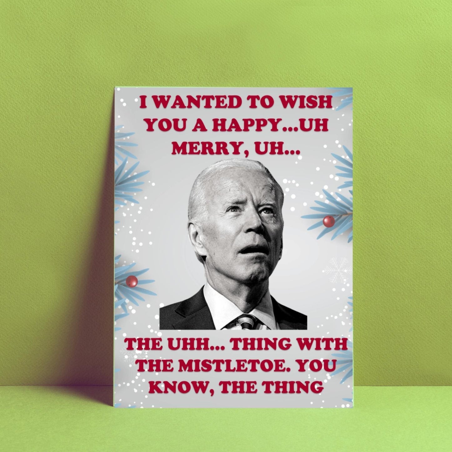 Let's Go Brandon Anti-Biden Christmas Card - LiberTee Shirts