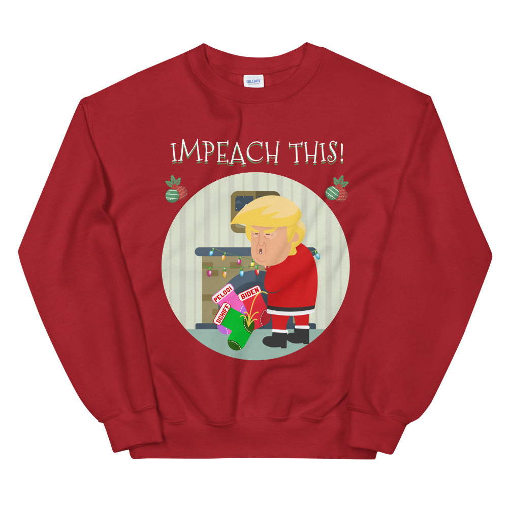Funny Impeach This Donald Trump Ugly Christmas Sweater for Men and Women - LiberTee Shirts