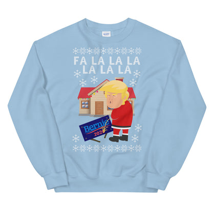 Caroling Trump Ugly Christmas Sweater Dissing Bernie Xmas Sweatshirt - LiberTee Shirts