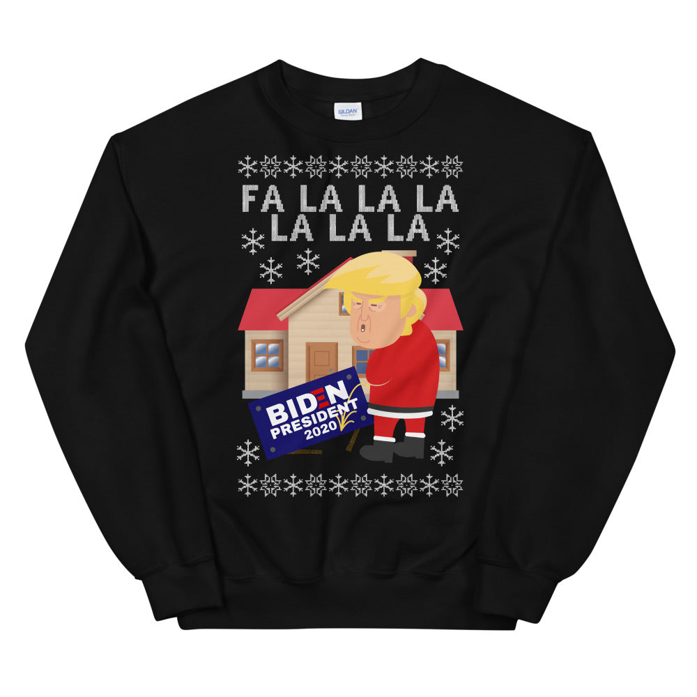 Funny Donald Trump Ugly Christmas Sweater Trump pissing on Biden - LiberTee Shirts