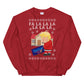 Caroling Trump Ugly Christmas Sweater Dissing Bernie Xmas Sweatshirt - LiberTee Shirts