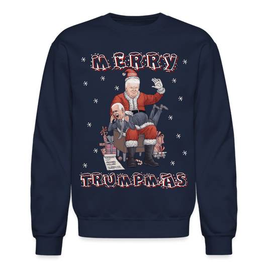 Merry Trumpmas Trump Spanking Biden SPOD - navy