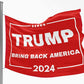 Trump 2024 Flag Bring Back America Red 3x5ft Flag for Donald Trump '24 Save America Supporters - 2 Flags - LiberTee Shirts