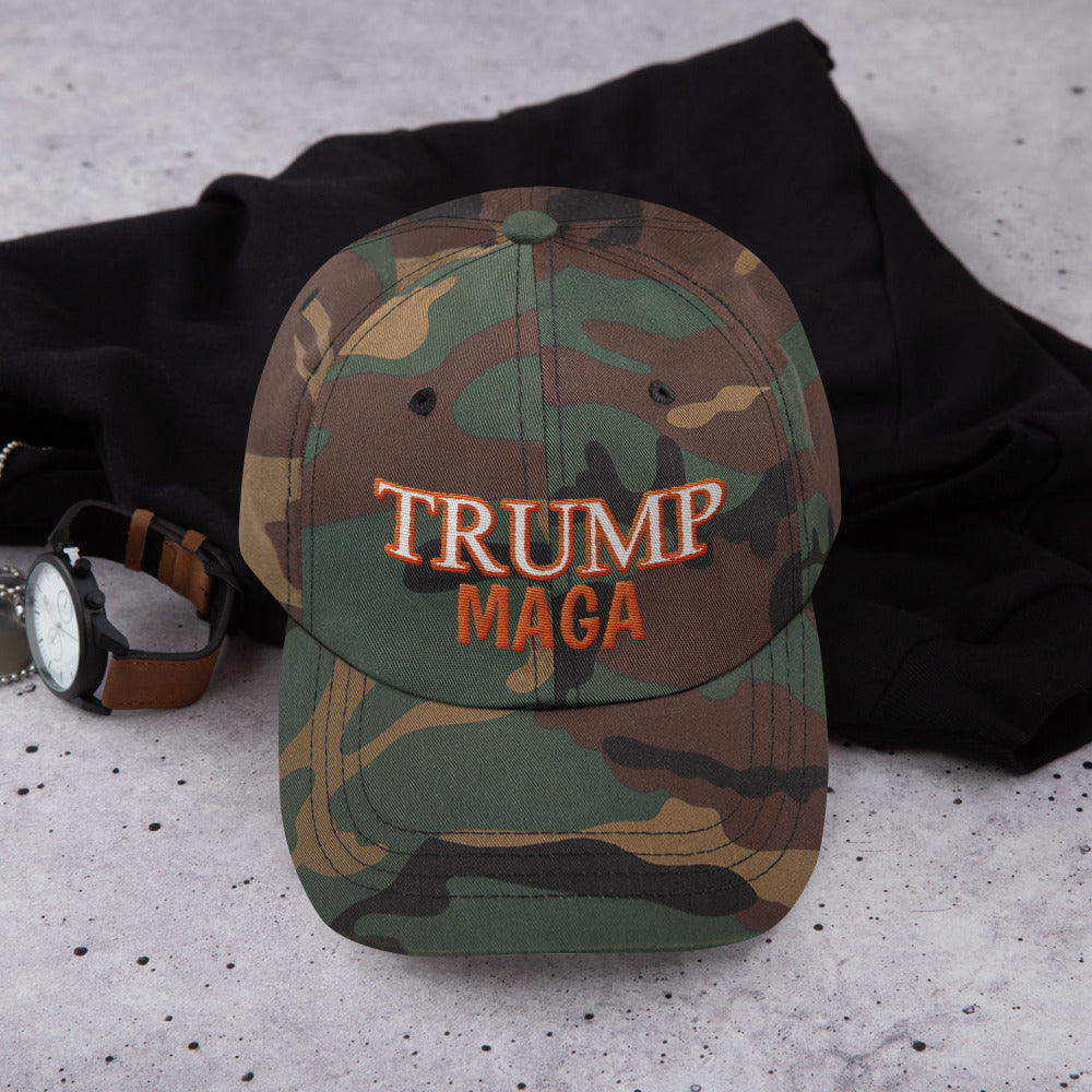 Trump maga camo dad - LiberTee Shirts