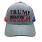 Donald Trump Ron Desantis 2024 Save America Trucker Hat with Flag Pattern Mesh Back | Unisex Patriotic Trump DeSantis '24 Cap with USA Flag - LiberTee Shirts
