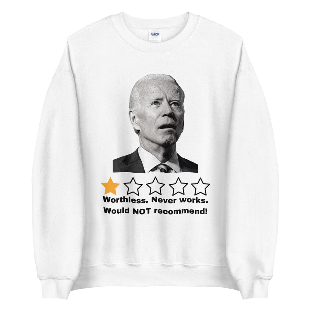 Biden 1-Star Review Ugly Christmas Sweater - LiberTee Shirts