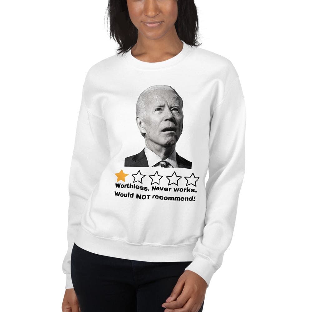 Biden 1-Star Review Ugly Christmas Sweater - LiberTee Shirts