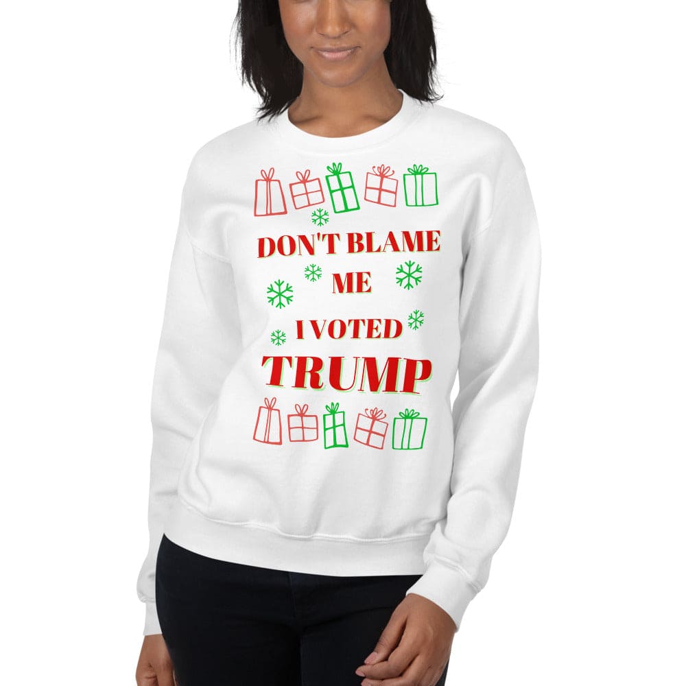 Don't Blame Me I Voted Trump Ugly Christmas Sweater
