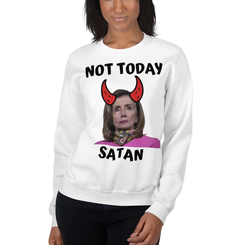 Not Today Satan - Pelosi Ugly Christmas Sweater - LiberTee Shirts